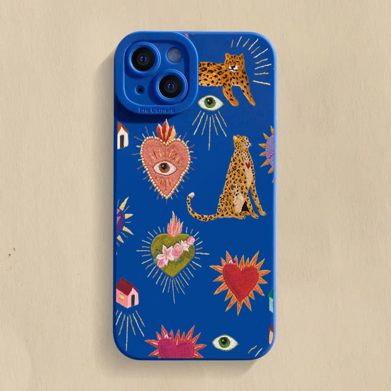 Samsung Galaxy S24 - Casing Ponsel Motif Mata Leopard Bunga