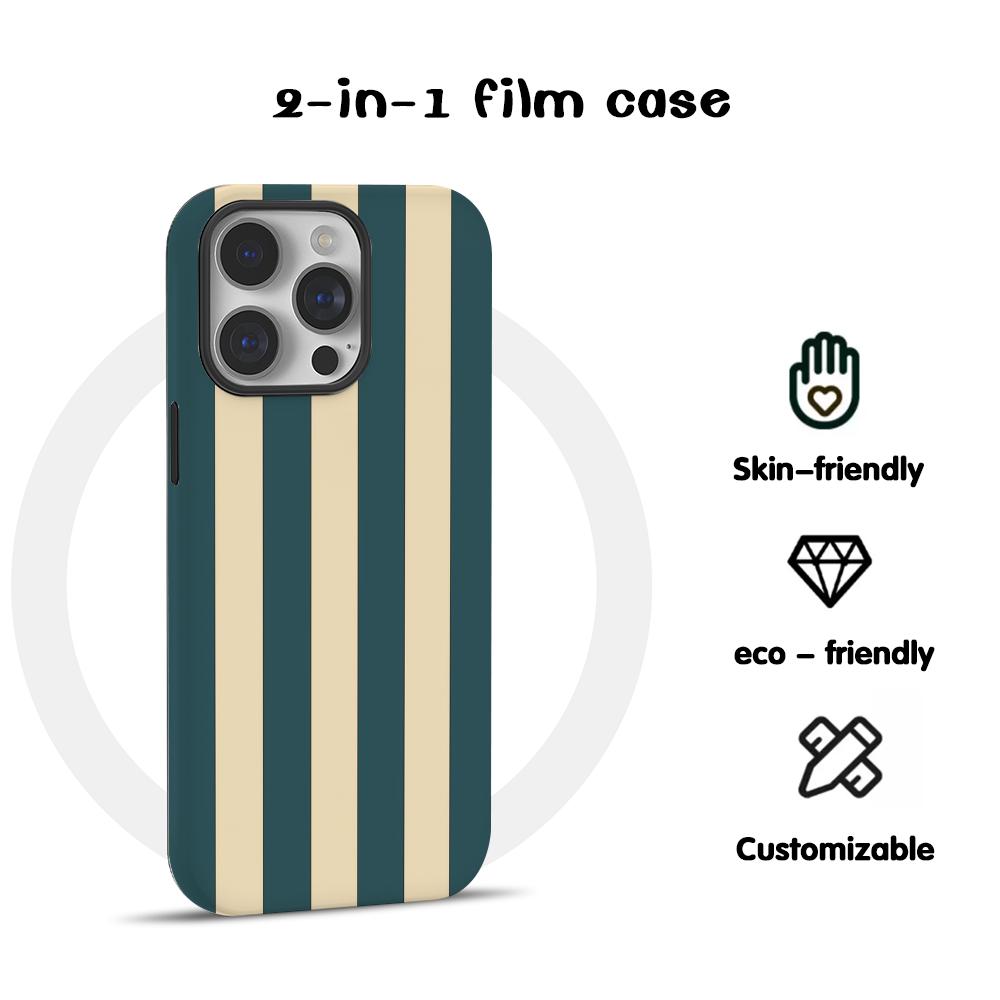 Apple Iphone 16 - Casing Ponsel Berlapis Film Motif Garis