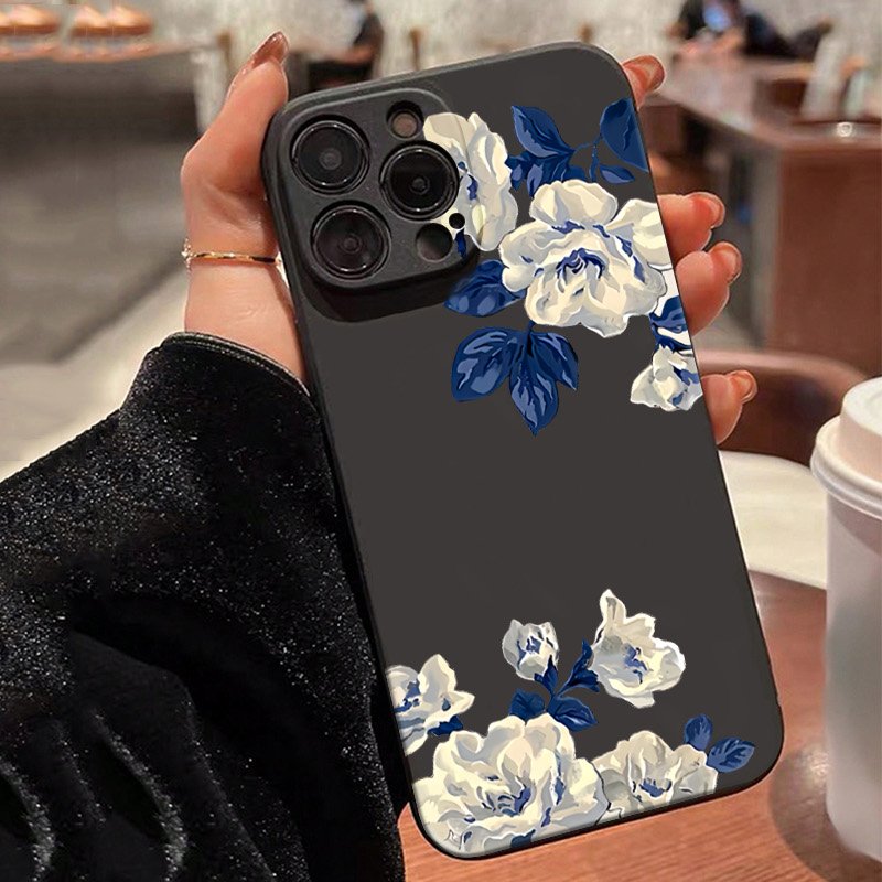 Casing Ponsel Bunga Biru dan P - Samsung Galaxy A55 ulasan dan harga